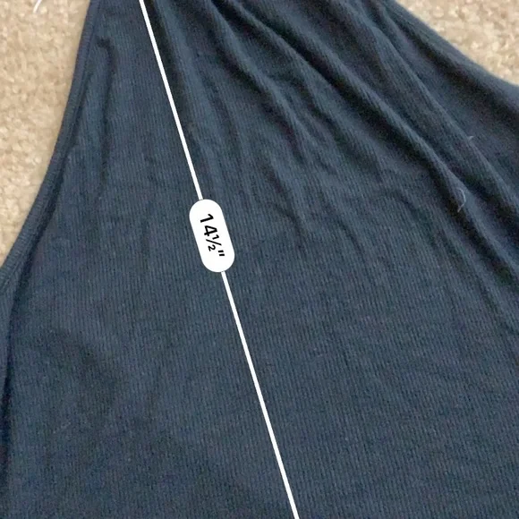 Pacsun halter lettuce trim black crop top - Picture 4 of 4